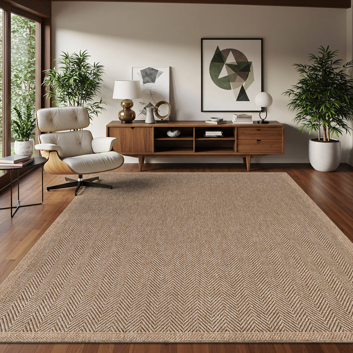 Fiora Natural 1 Jute-Look Area Rug | Hose & Go Cleaning