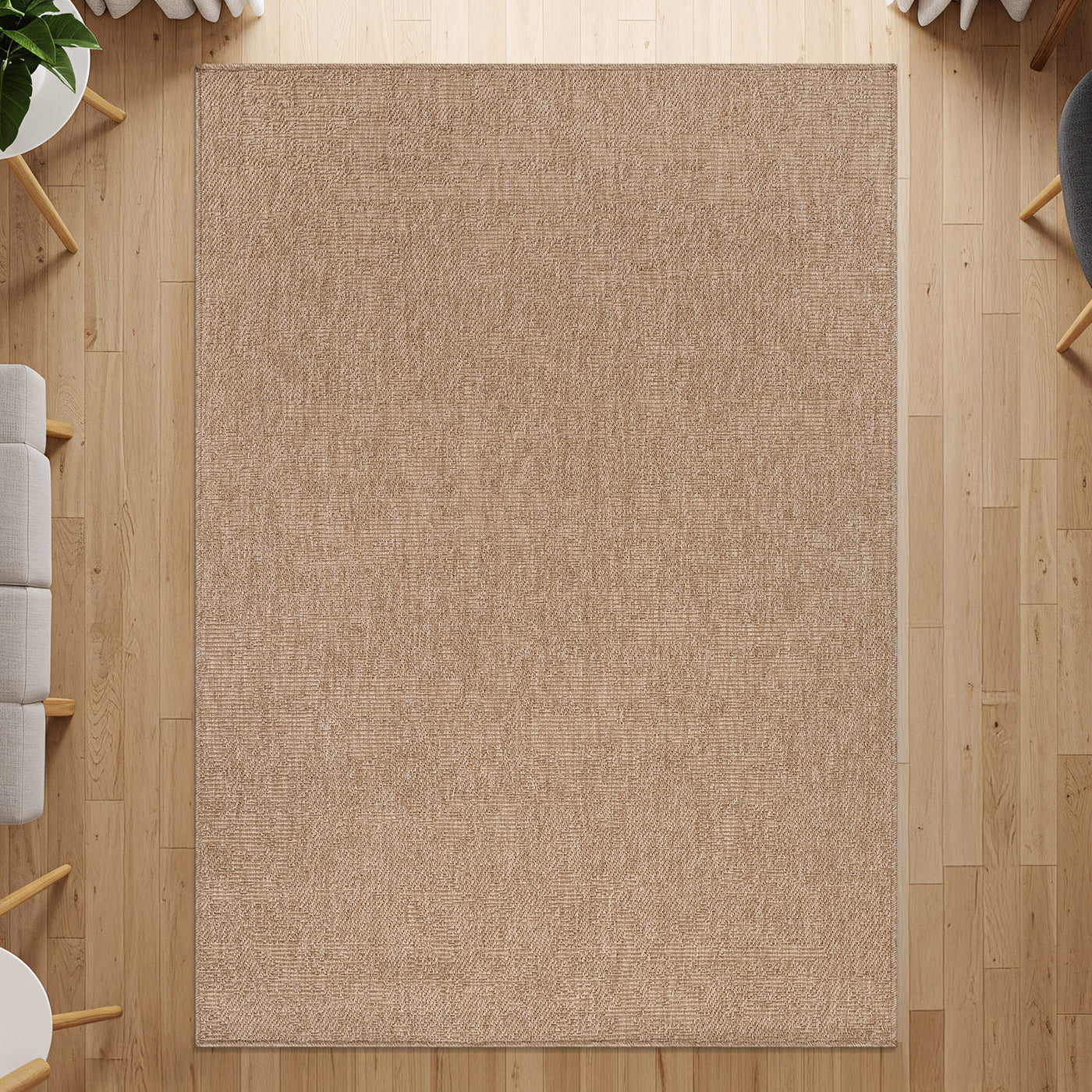 Fiora Natural 2 Jute-Look Rug | Zero-Stress Decor
