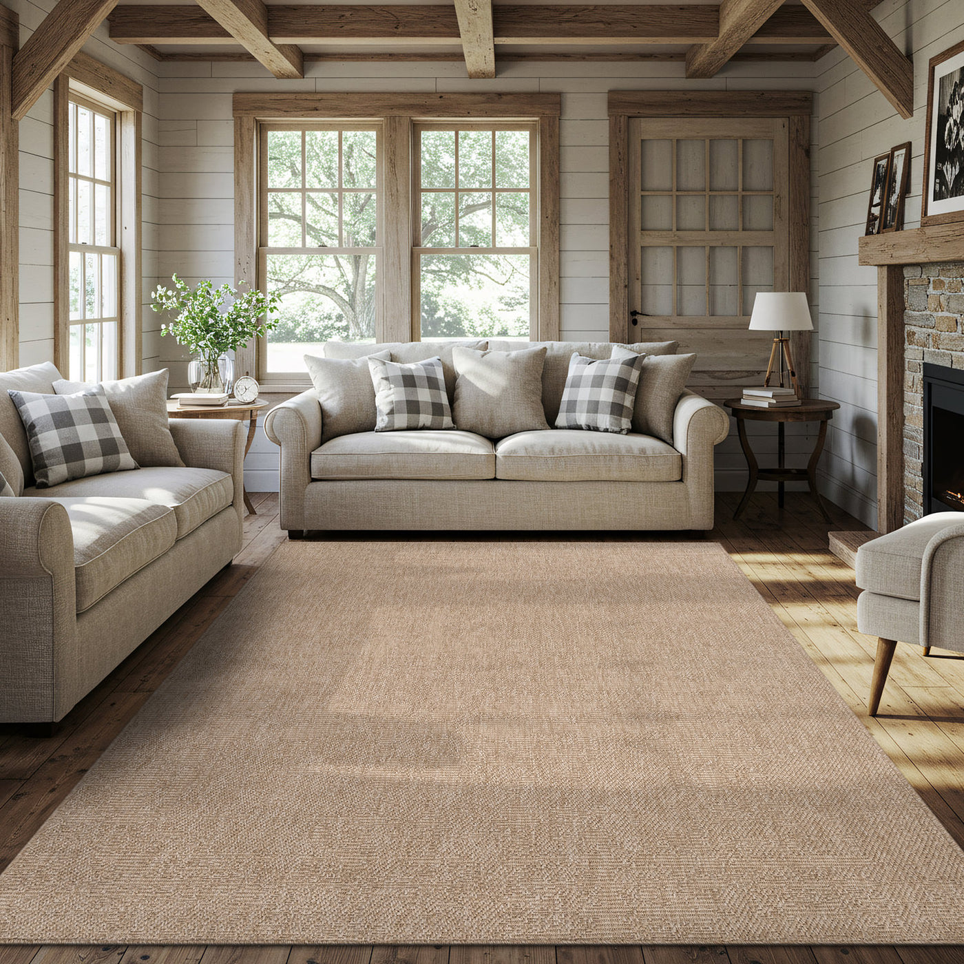 Fiora Natural 2 Jute-Look Rug | Zero-Stress Decor