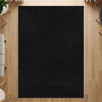 Luma Black Easy Jute-Look Rug | Indoor/Outdoor Washable
