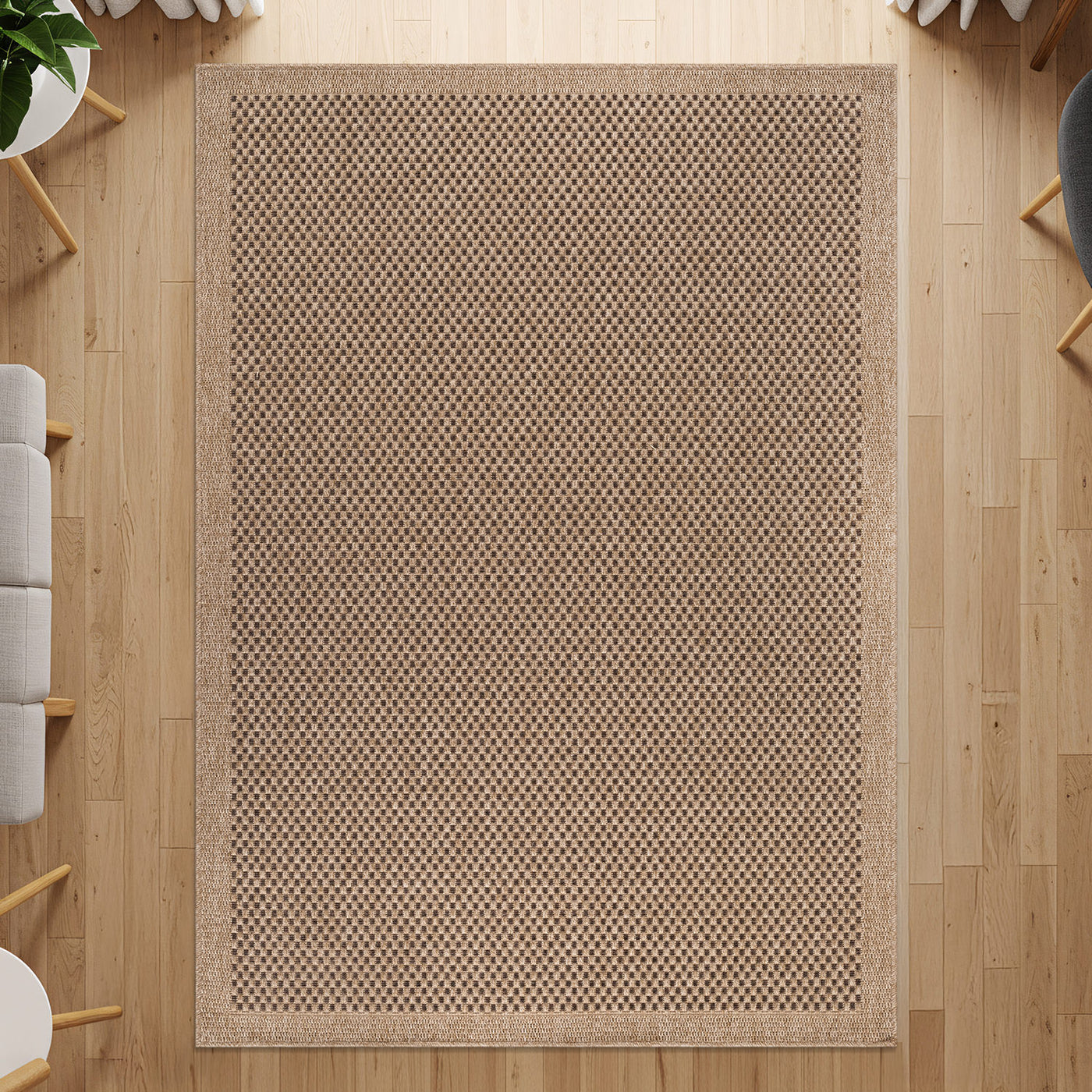 Fiora Natural 3 Jute-Look Rug | Pet-Friendly Texture