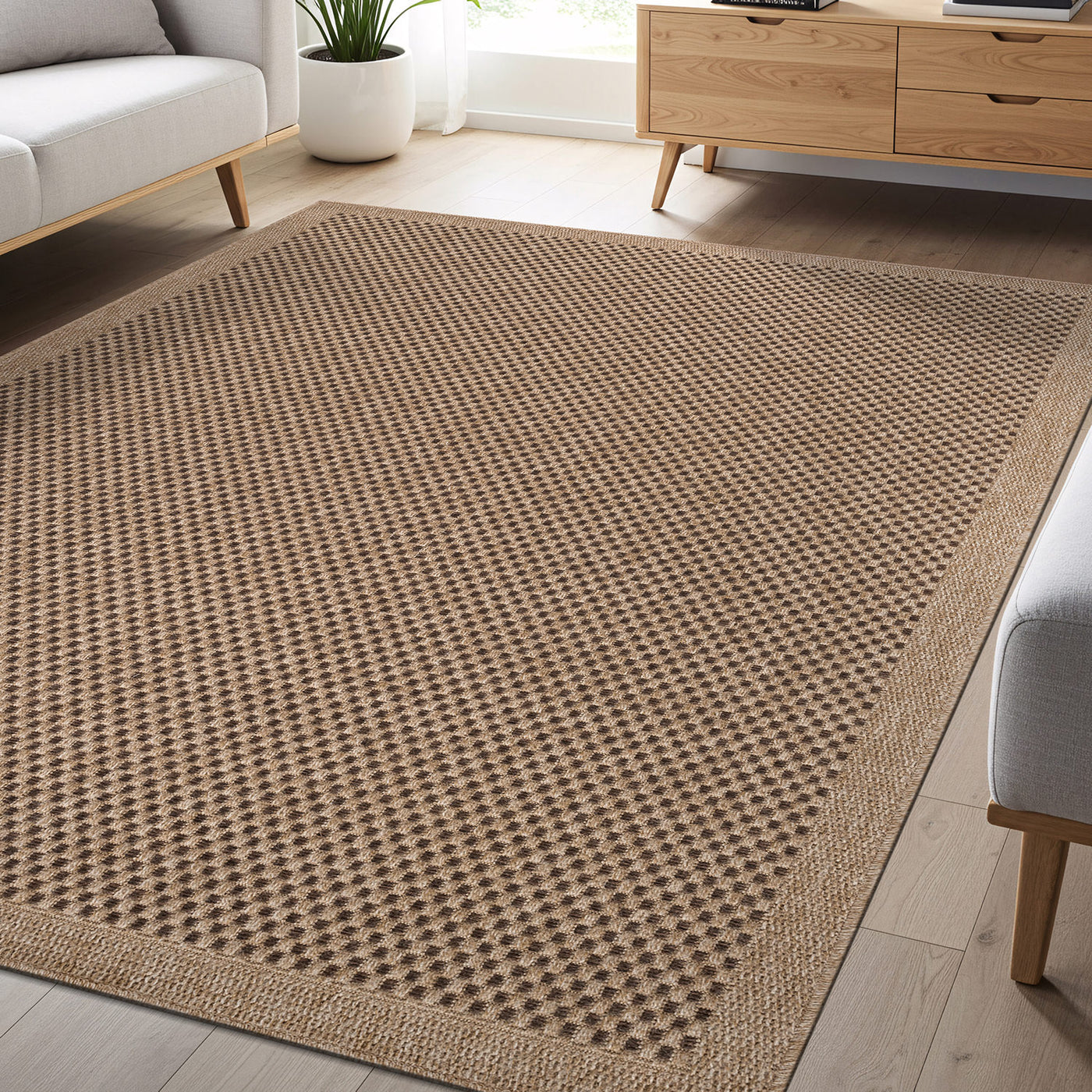 Fiora Natural 3 Jute-Look Rug | Pet-Friendly Texture