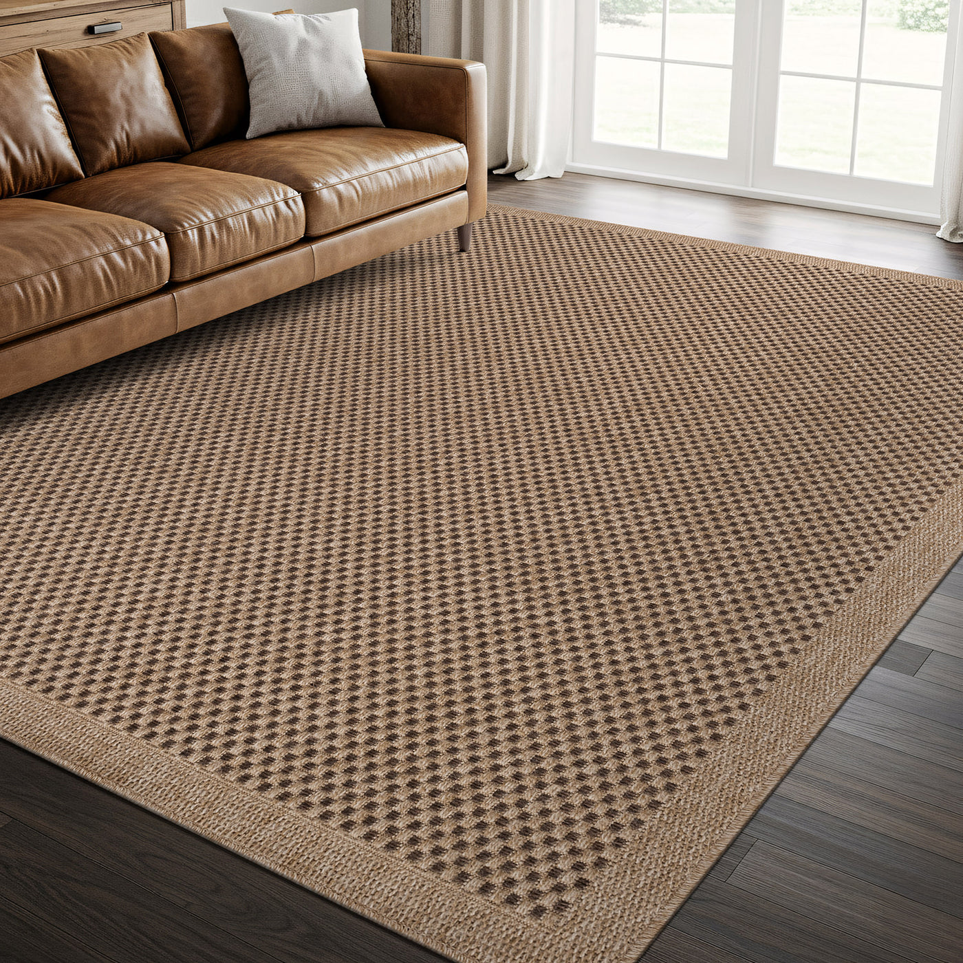 Fiora Natural 3 Jute-Look Rug | Pet-Friendly Texture