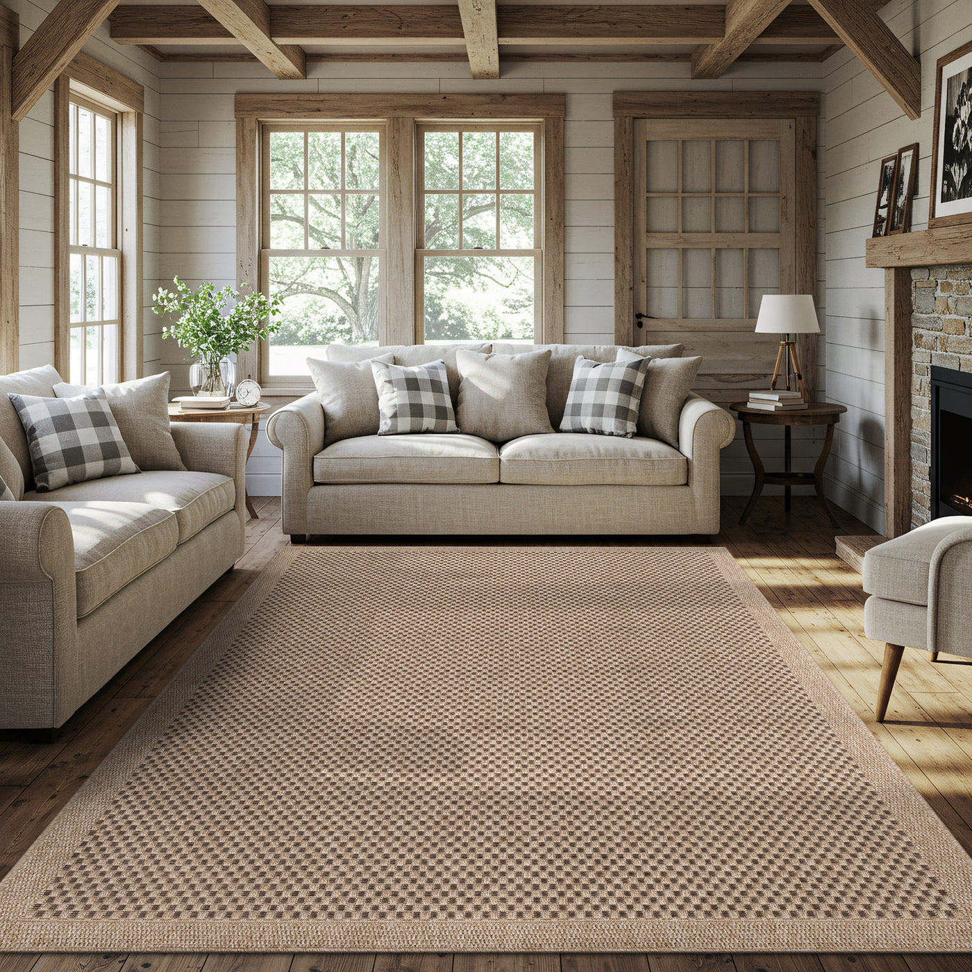 Fiora Natural 3 Jute-Look Rug | Pet-Friendly Texture