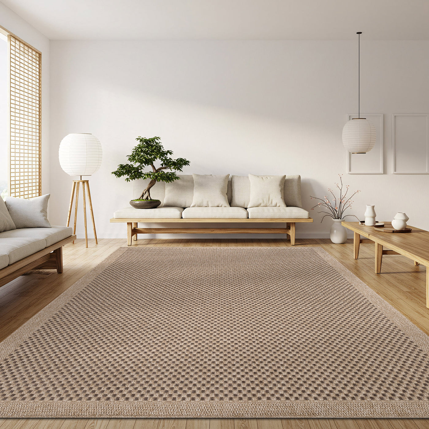 Fiora Natural 3 Jute-Look Rug | Pet-Friendly Texture