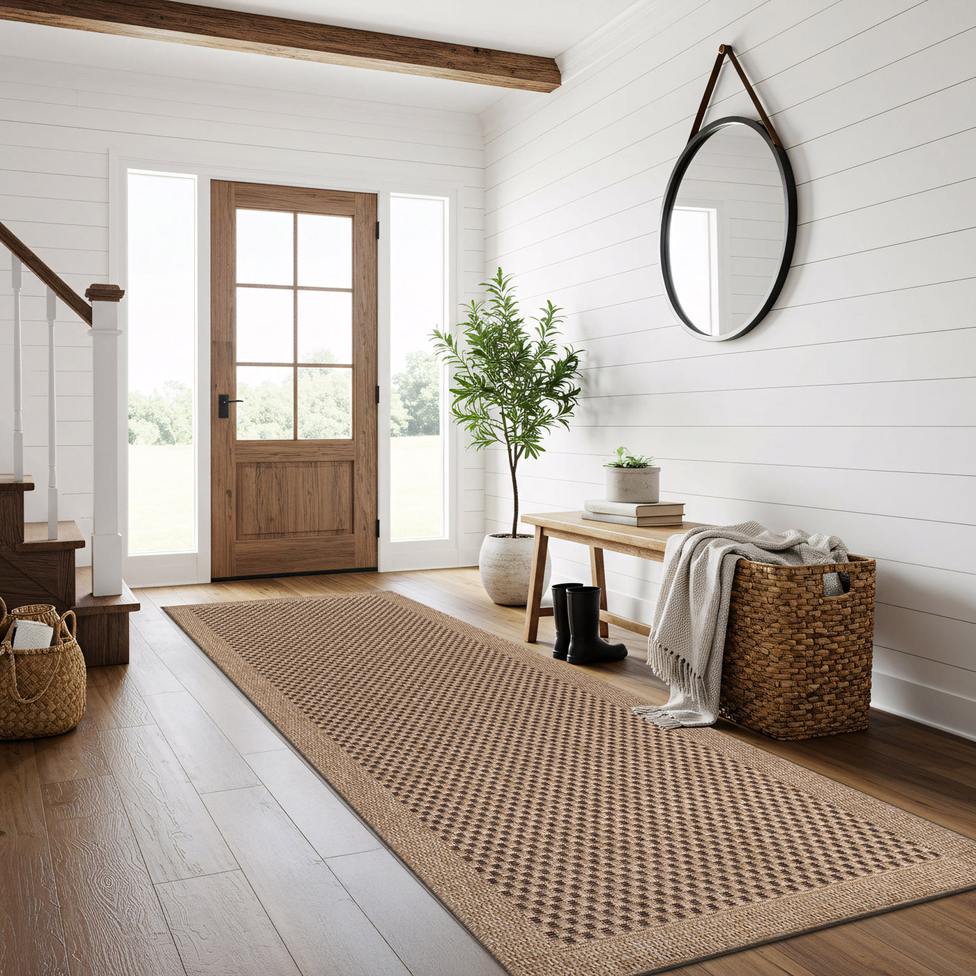 Fiora Natural 3 Jute-Look Rug | Pet-Friendly Texture