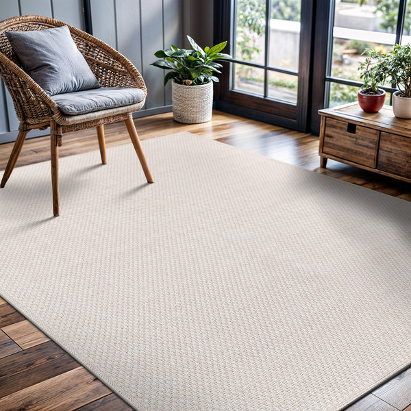 White Easy Jute Rug