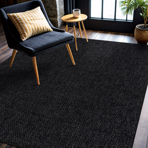 Dark Gray Easy Jute Rug