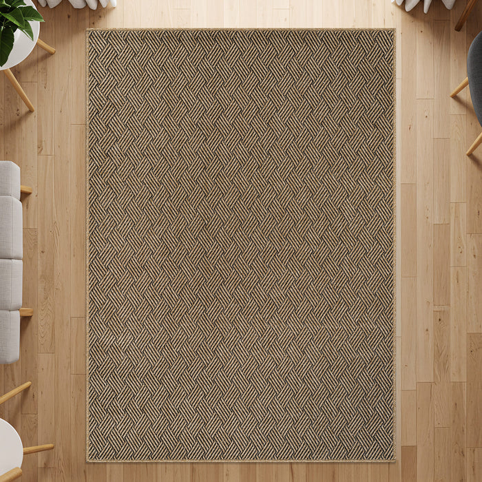 Woolen Natural Easy Jute-Look Rug | Indoor/Outdoor Washable