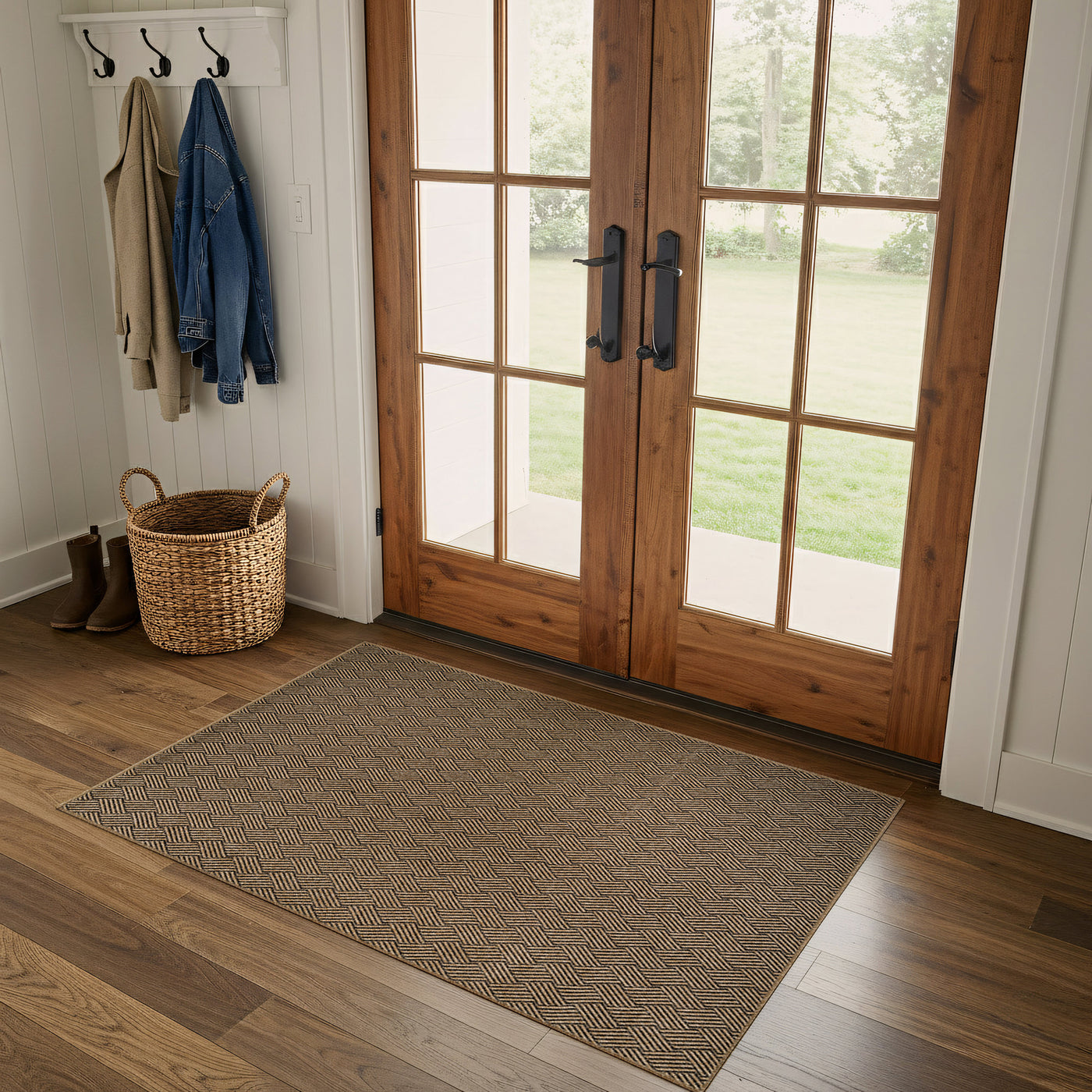 Woolen Natural Easy Jute-Look Rug | Indoor/Outdoor Washable