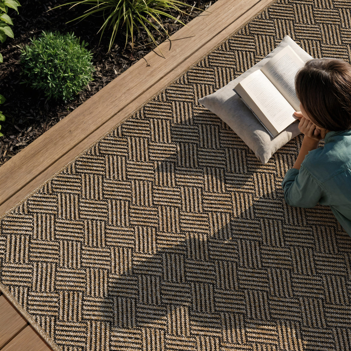 Woolen Natural Easy Jute-Look Rug | Indoor/Outdoor Washable