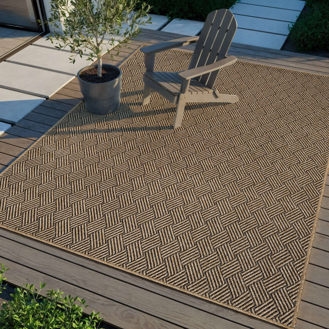 Woolen Natural Easy Jute-Look Rug | Indoor/Outdoor Washable