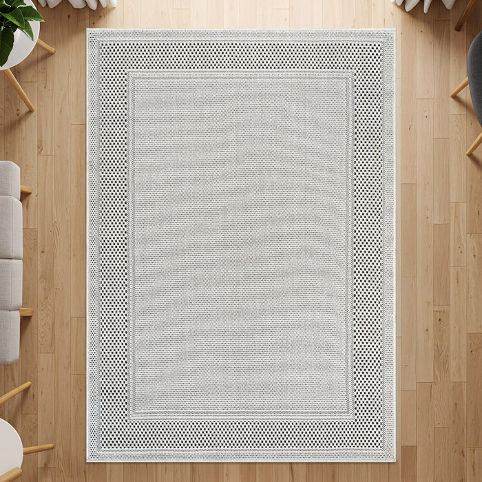 Fiora Bone 6 Jute-Look Rug | Indoor/Outdoor Elegance