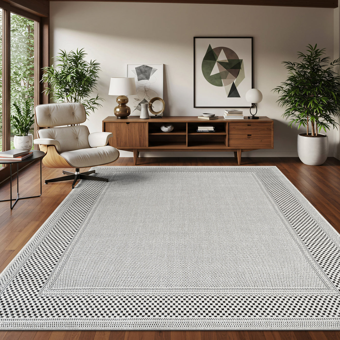 Fiora Bone 6 Jute-Look Rug | Indoor/Outdoor Elegance