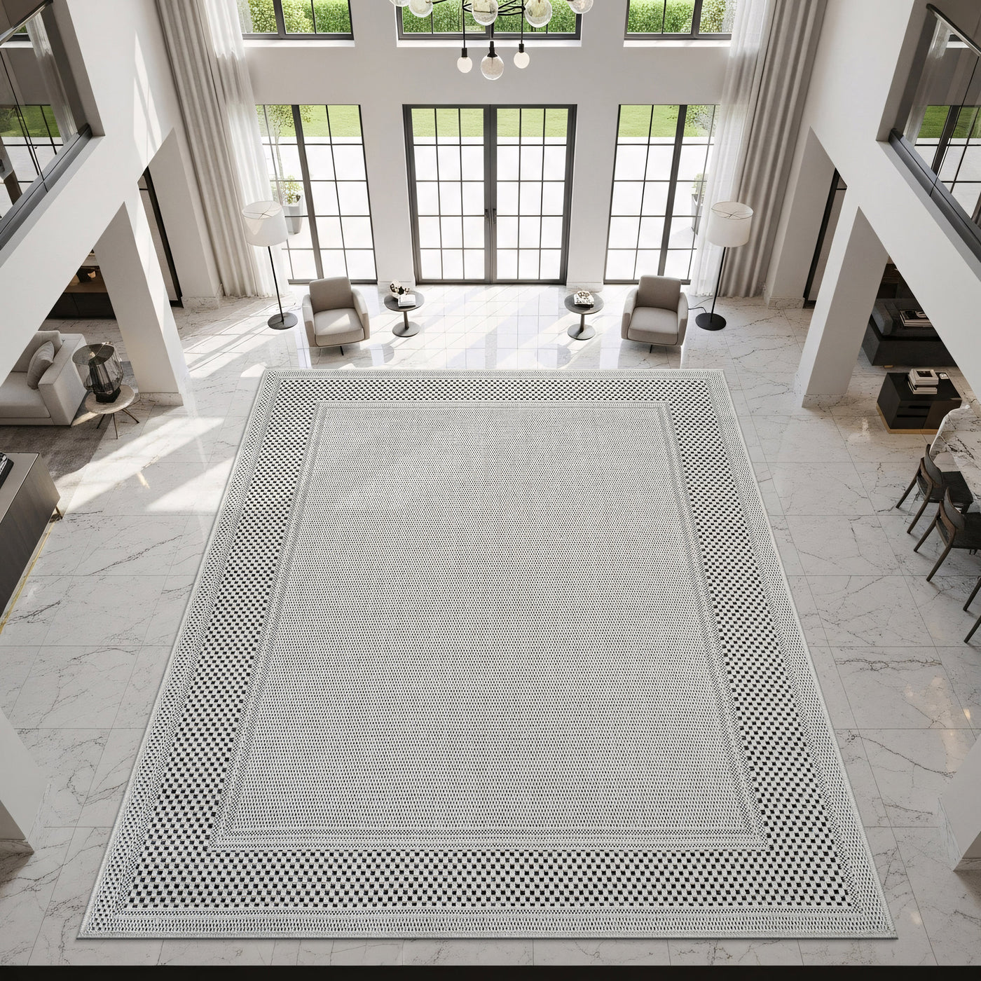 Fiora Bone 6 Jute-Look Rug | Indoor/Outdoor Elegance
