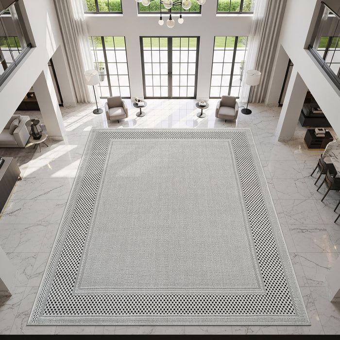 Fiora Bone 6 Jute-Look Rug | Indoor/Outdoor Elegance