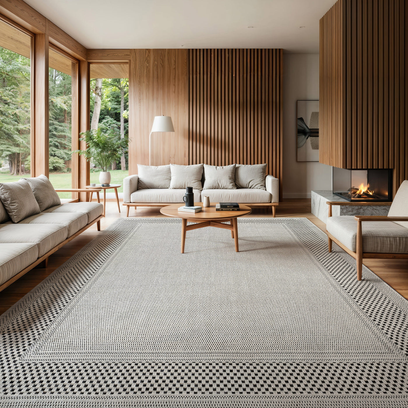 Fiora Bone 6 Jute-Look Rug | Indoor/Outdoor Elegance