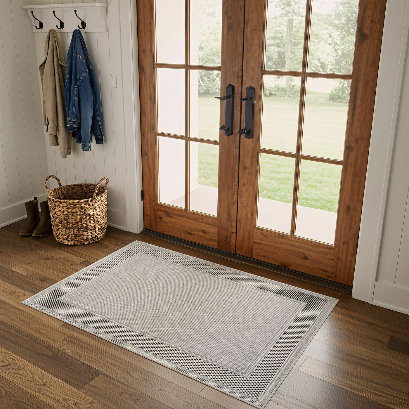 Fiora Bone 6 Jute-Look Rug | Indoor/Outdoor Elegance