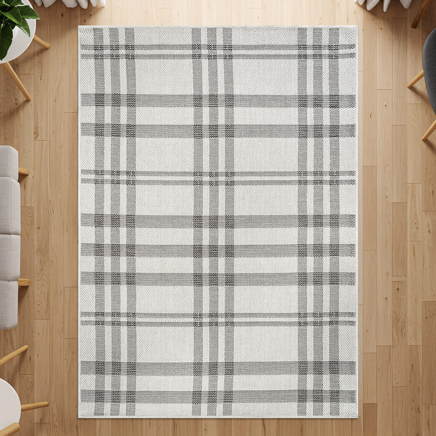 Fiora Bone 7 Jute-Look Rug | Indoor/Outdoor Elegance