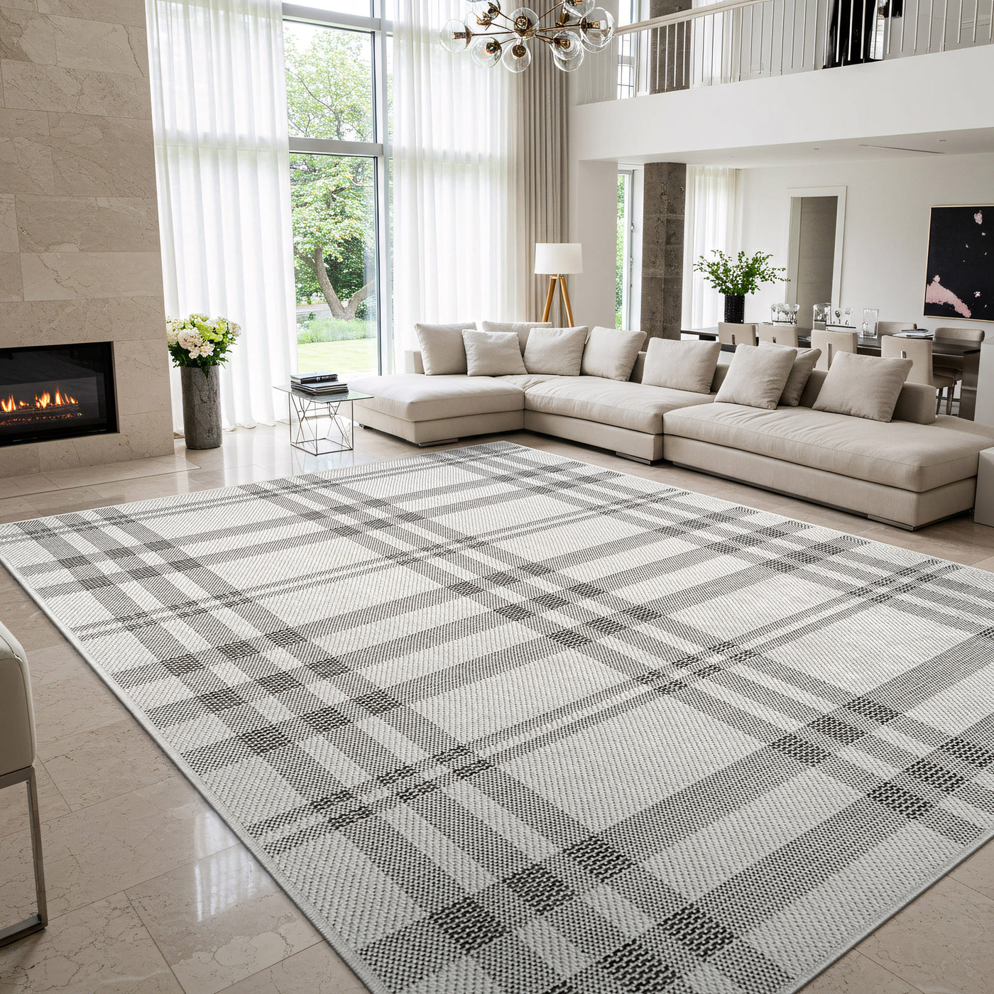 Fiora Bone 7 Jute-Look Rug | Indoor/Outdoor Elegance