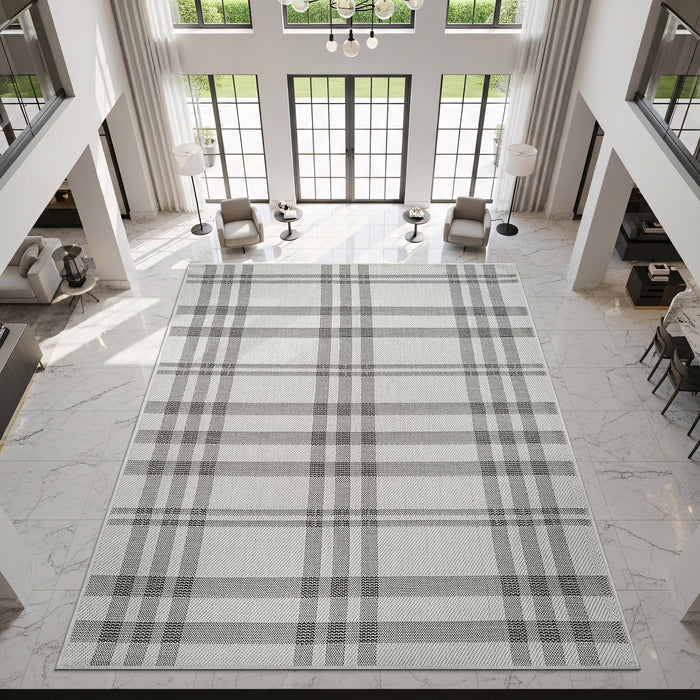 Fiora Bone 7 Jute-Look Rug | Indoor/Outdoor Elegance
