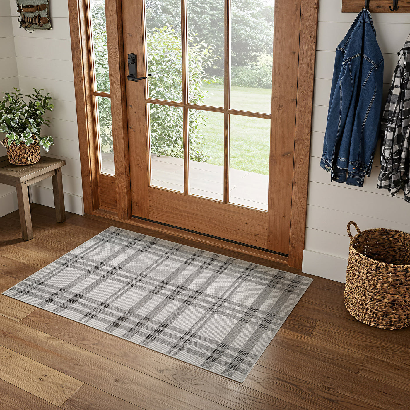 Fiora Bone 7 Jute-Look Rug | Indoor/Outdoor Elegance