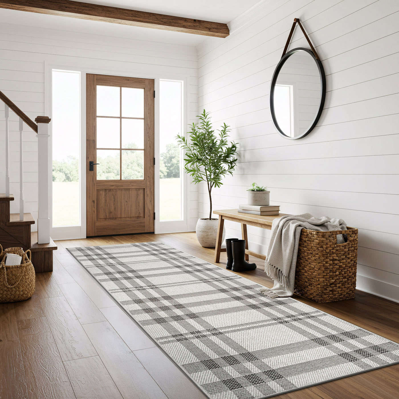Fiora Bone 7 Jute-Look Rug | Indoor/Outdoor Elegance