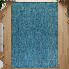 Alora Aqua Outdoor Area Rug | UV-Protected Jute-Look
