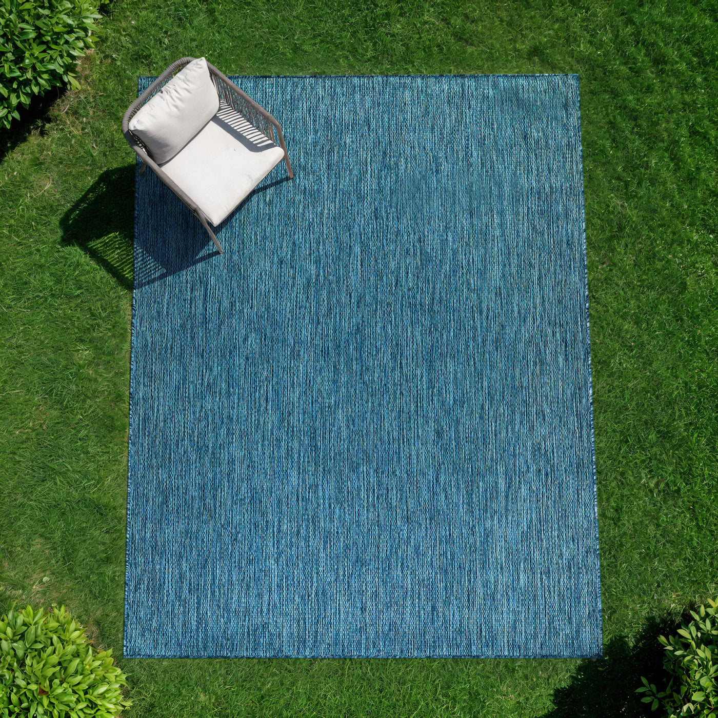 Alora Aqua Outdoor Area Rug | UV-Protected Jute-Look