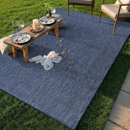 Alora Azure Outdoor Area Rug | Hose-Washable Patio Rug