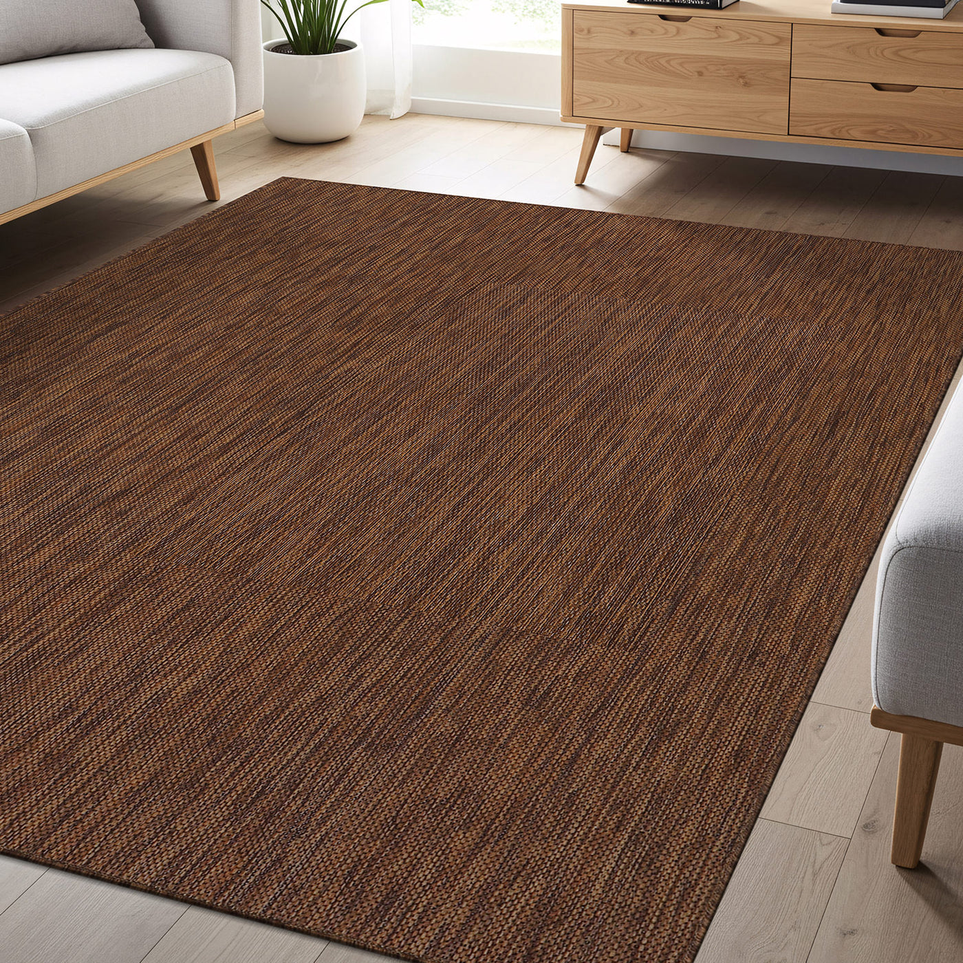 Alora Gold Outdoor Area Rug | Sun-Resistant Patio Decor