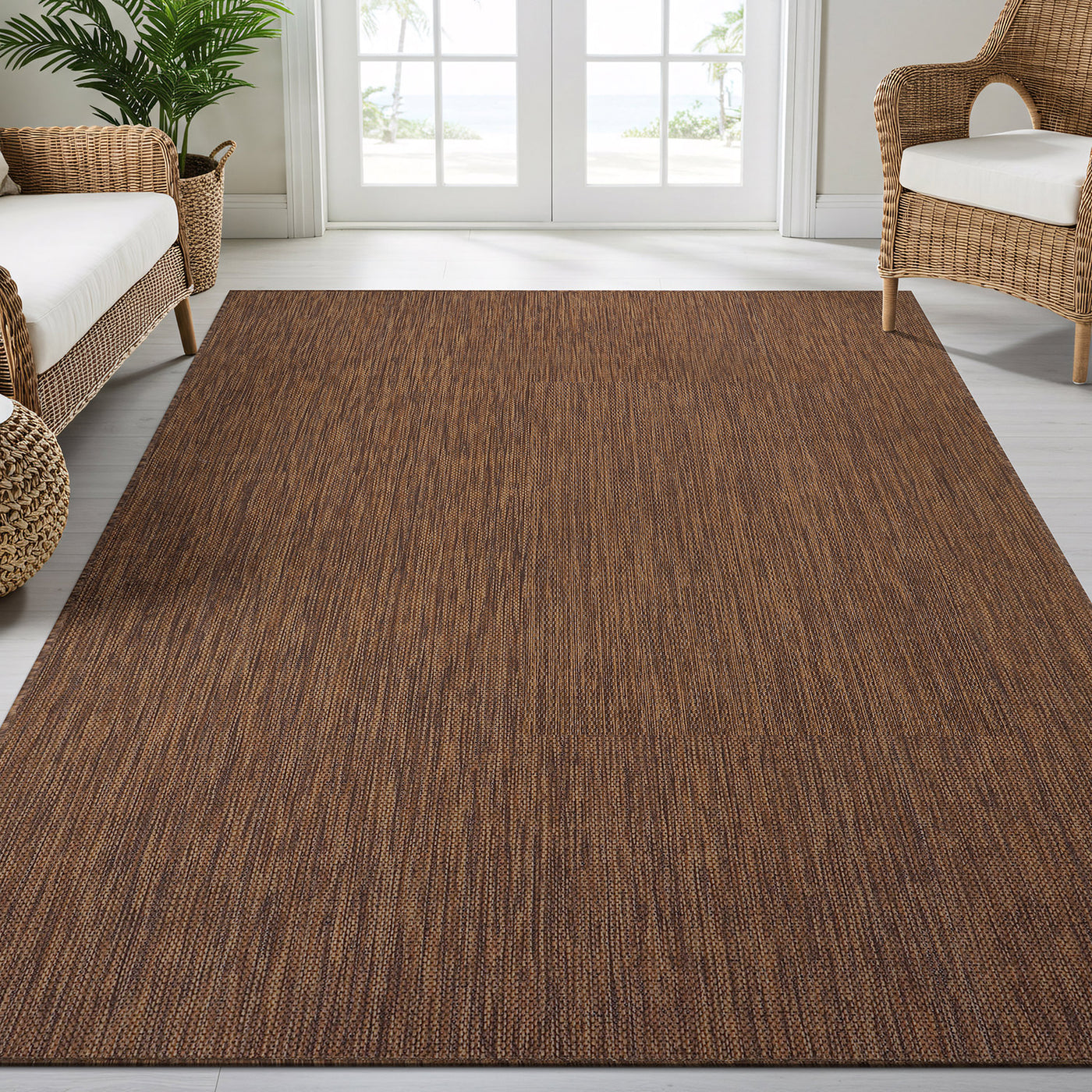 Alora Gold Outdoor Area Rug | Sun-Resistant Patio Decor