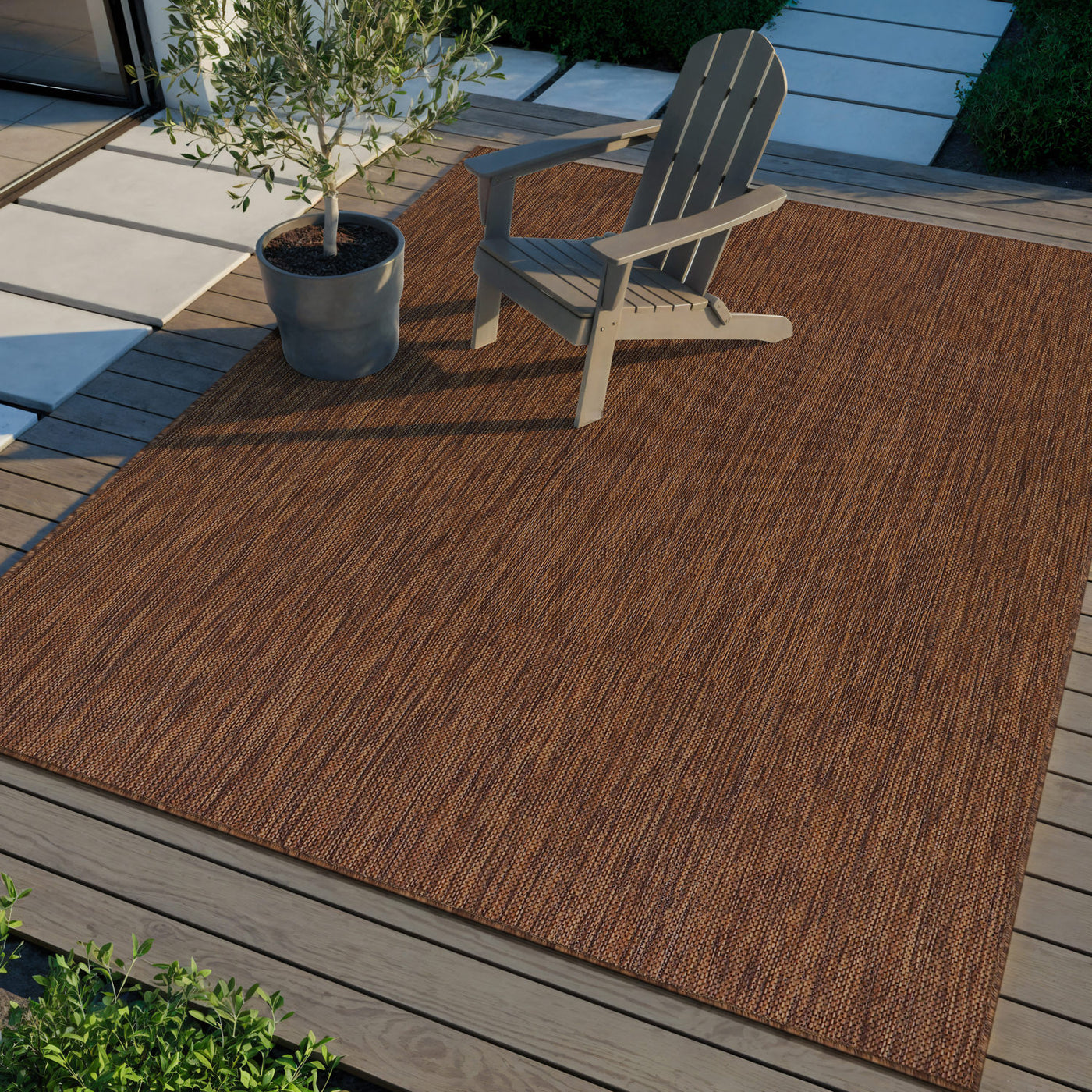 Alora Gold Outdoor Area Rug | Sun-Resistant Patio Decor