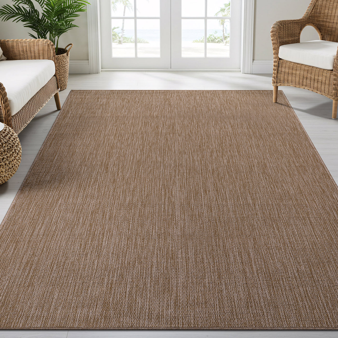 Alora Jute Outdoor Area Rug | Weatherproof & Washable