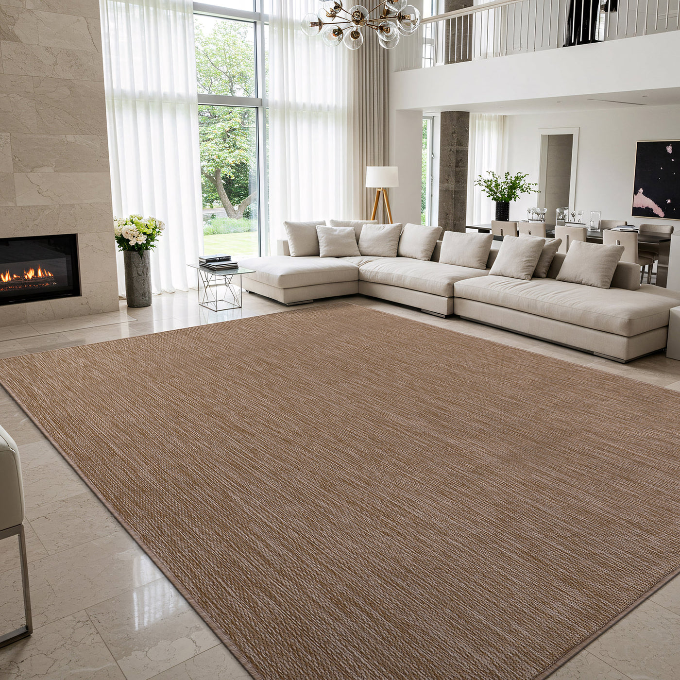 Alora Jute Outdoor Area Rug | Weatherproof & Washable