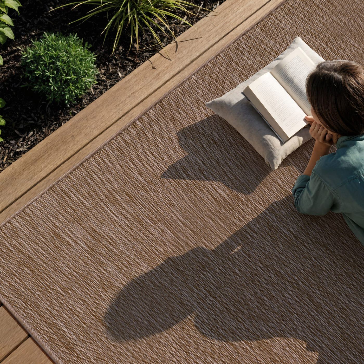 Alora Jute Outdoor Area Rug | Weatherproof & Washable