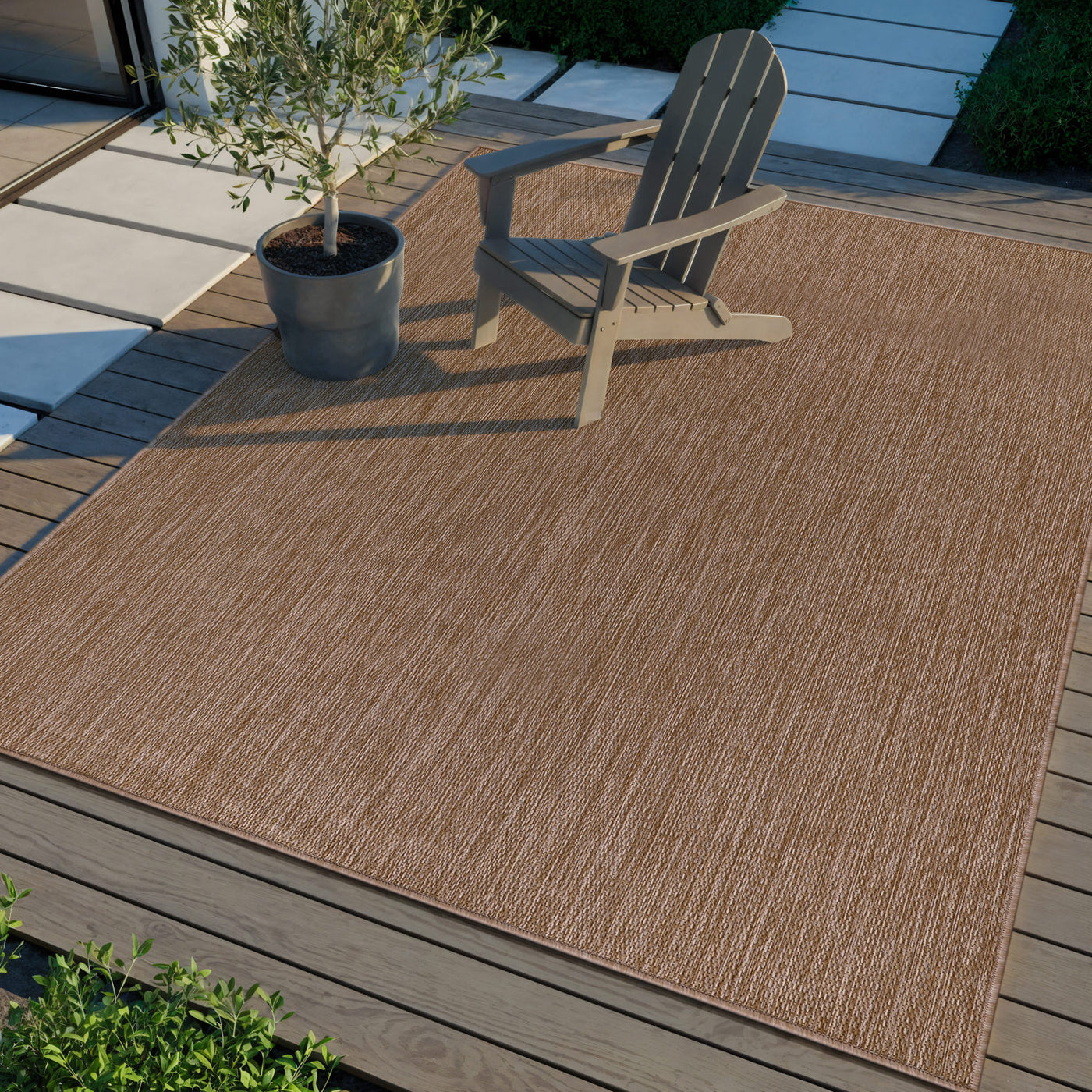 Alora Jute Outdoor Area Rug | Weatherproof & Washable