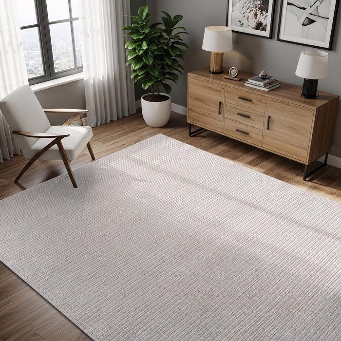 Royce Bone Jute-Look Area Rug | Minimalist Modern Style