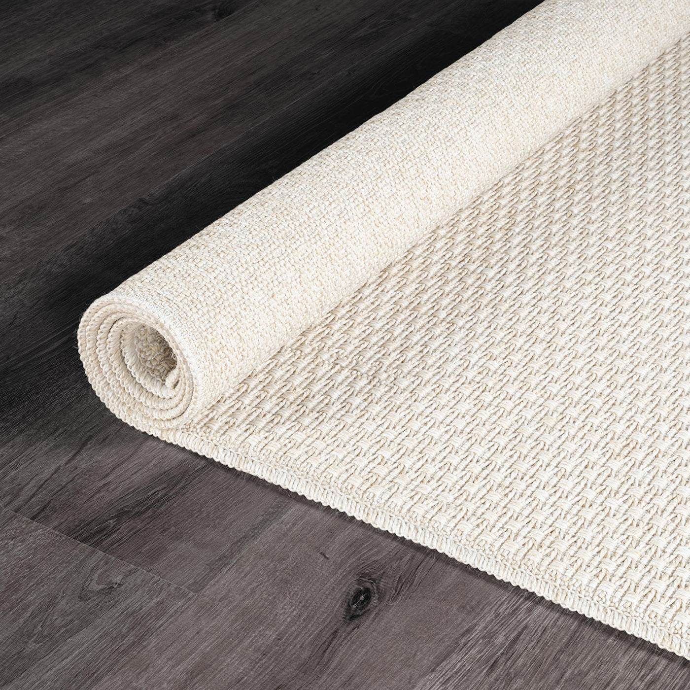 Woolen Bone Jute-Look Area Rug | Bright & Washable