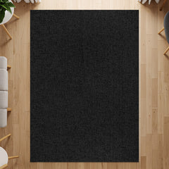 Woolen Dark Gray Jute-Look Area Rug | High-Traffic Ready