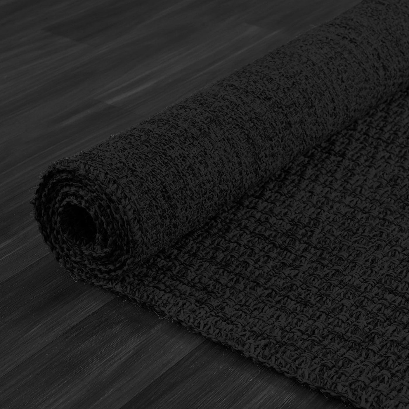 Woolen Dark Gray Jute-Look Area Rug | High-Traffic Ready