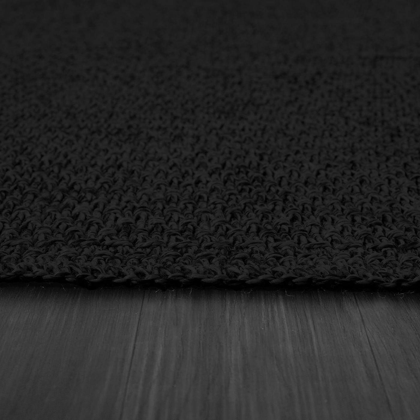 Woolen Dark Gray Jute-Look Area Rug | High-Traffic Ready