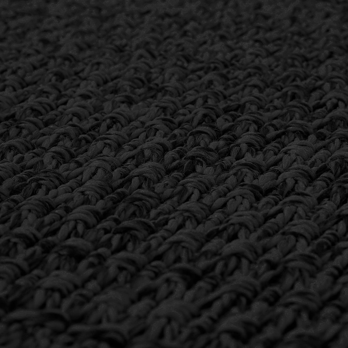 Woolen Dark Gray Jute-Look Area Rug | High-Traffic Ready