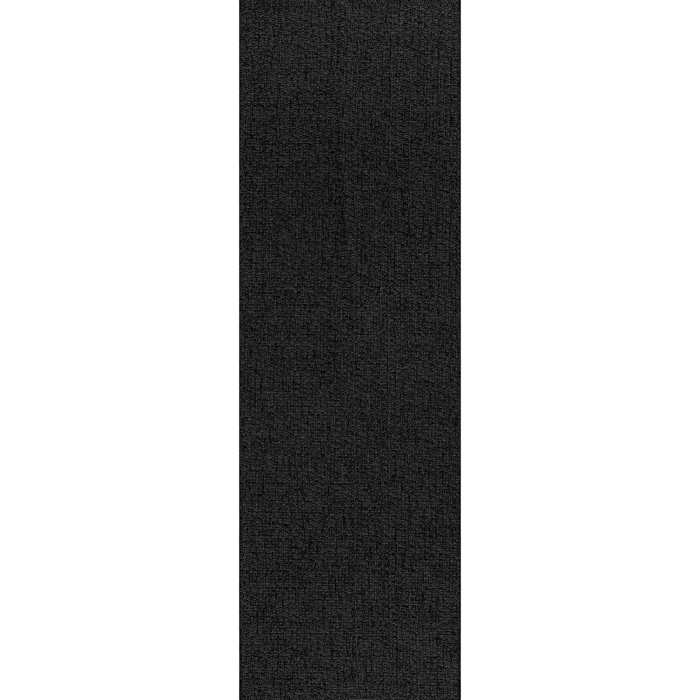 Woolen Dark Gray Jute-Look Area Rug | High-Traffic Ready