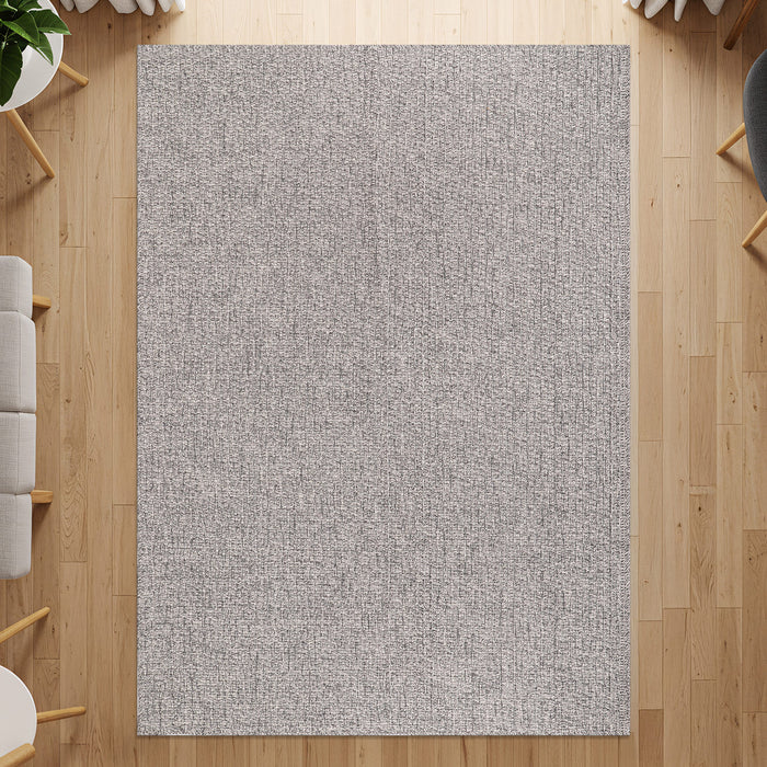 Woolen Gray Easy Jute-Look Rug | Easy Care Indoor & Outdoor