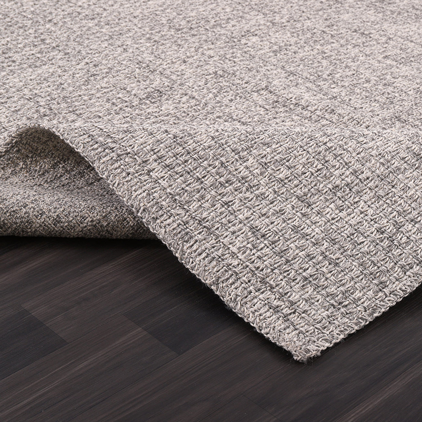 Woolen Gray Easy Jute-Look Rug | Easy Care Indoor & Outdoor