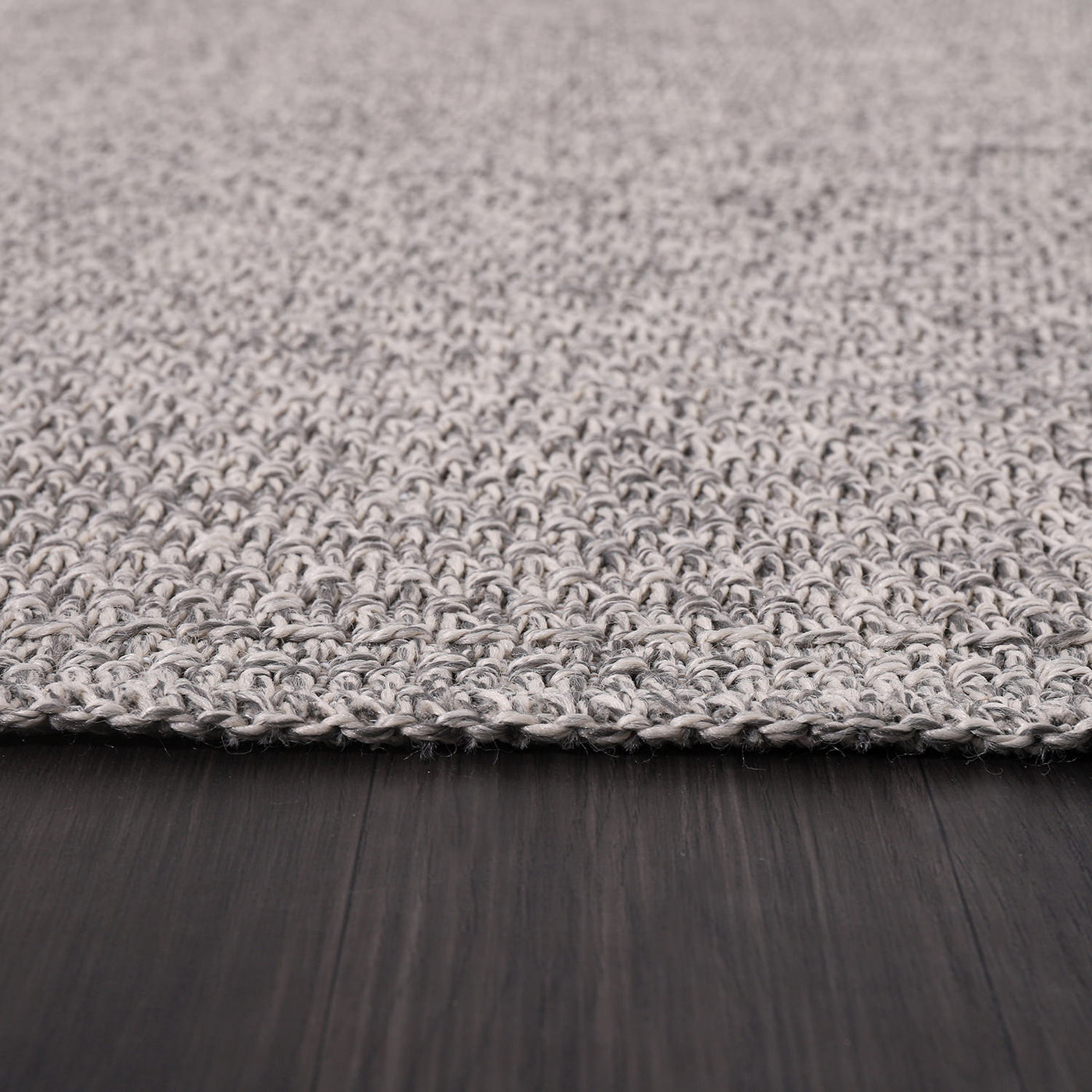 Woolen Gray Easy Jute-Look Rug | Easy Care Indoor & Outdoor