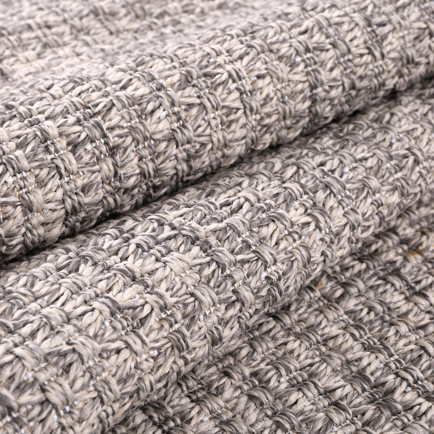 Woolen Gray Easy Jute-Look Rug | Easy Care Indoor & Outdoor