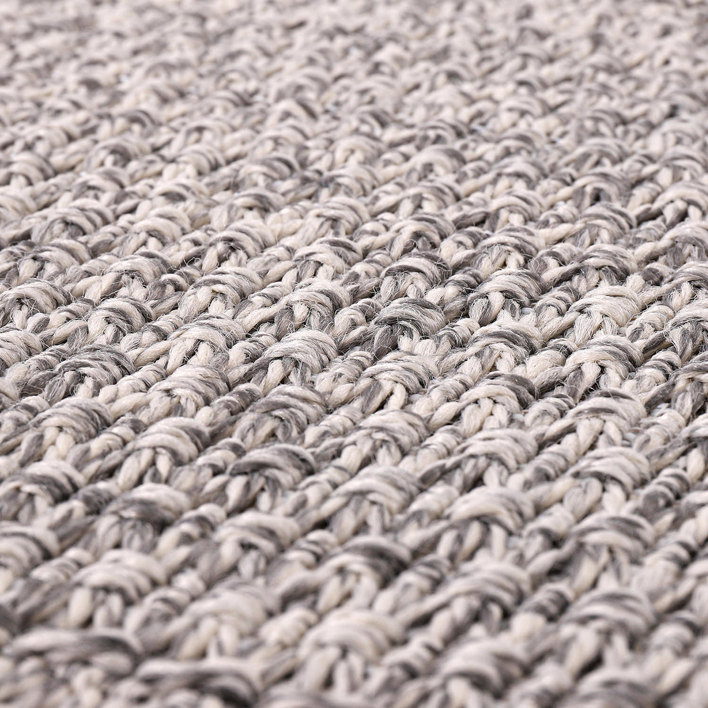 Woolen Gray Easy Jute-Look Rug | Easy Care Indoor & Outdoor