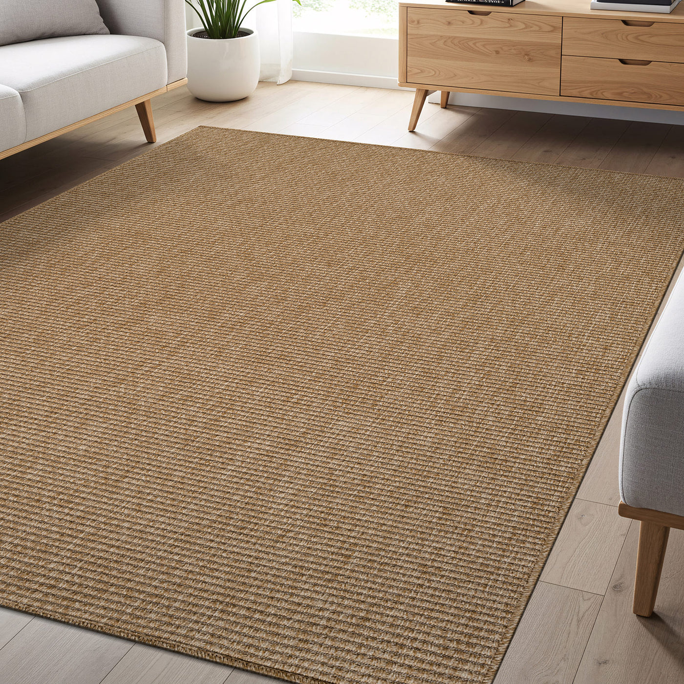 Jorena Natural Jute-Look Rug | Indoor & Outdoor | JuteRugs.us